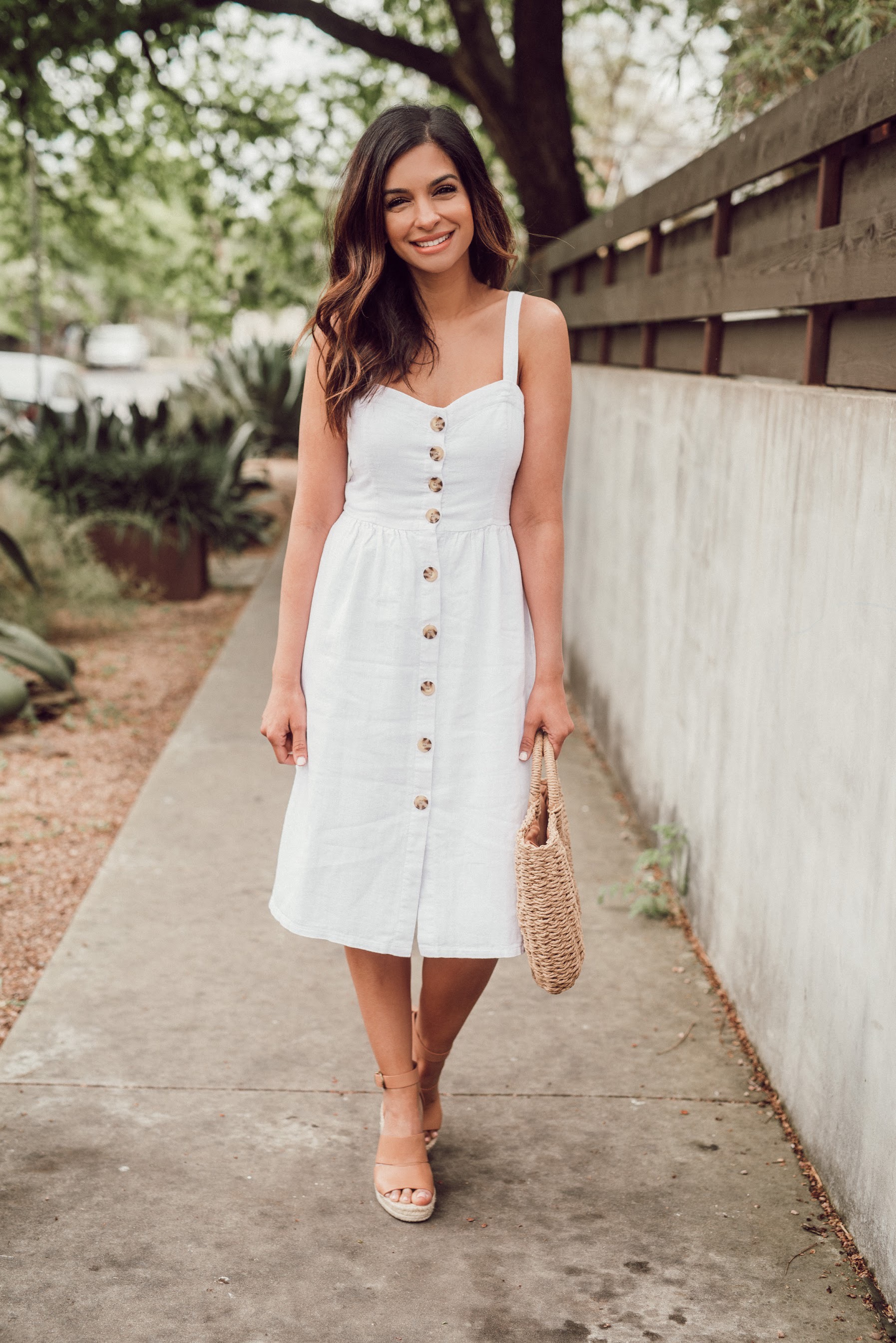 abercrombie blue and white striped dress