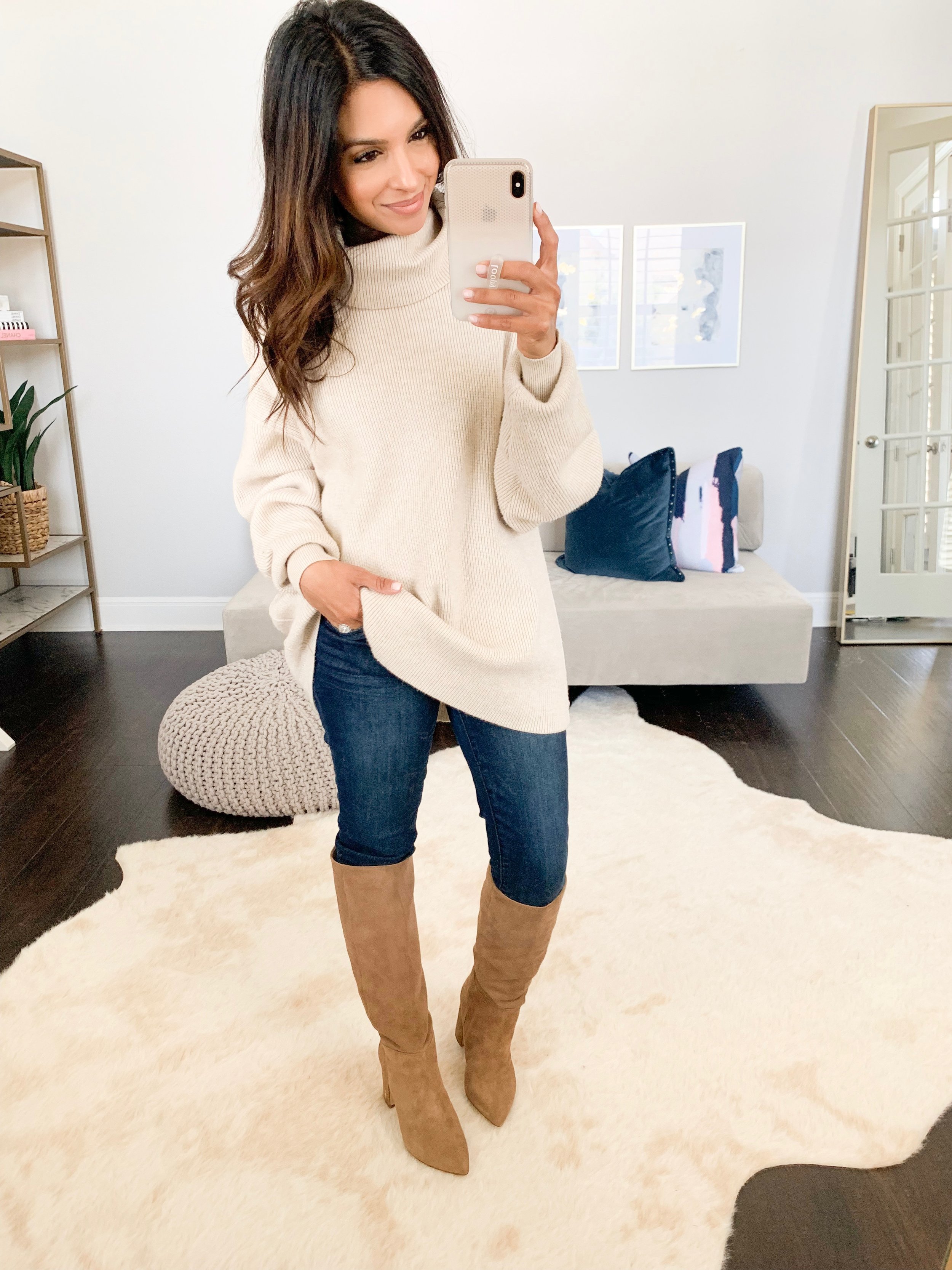  Tunic Sweater (XS) // Jeans (TTS) // Boots (TTS) 