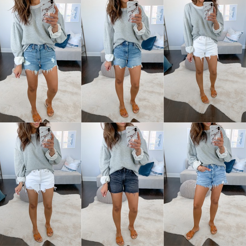 abercrombie denim shorts